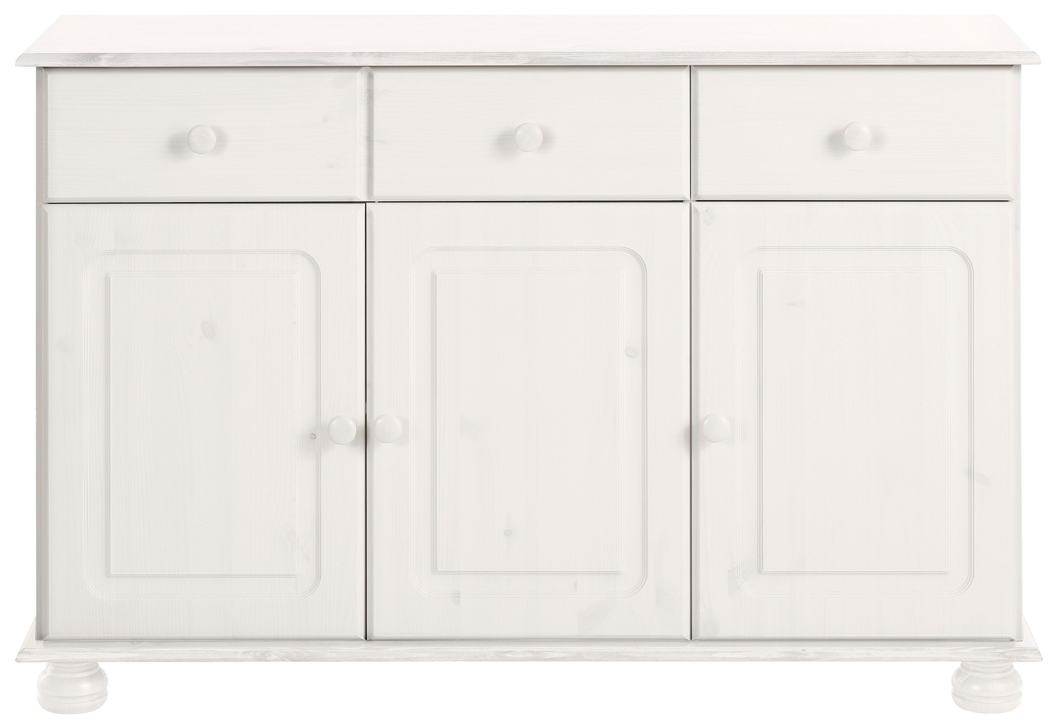 Home affaire Sideboard "Mette", Kommode mit gefrästen, kugelförmigen Füßen, günstig online kaufen