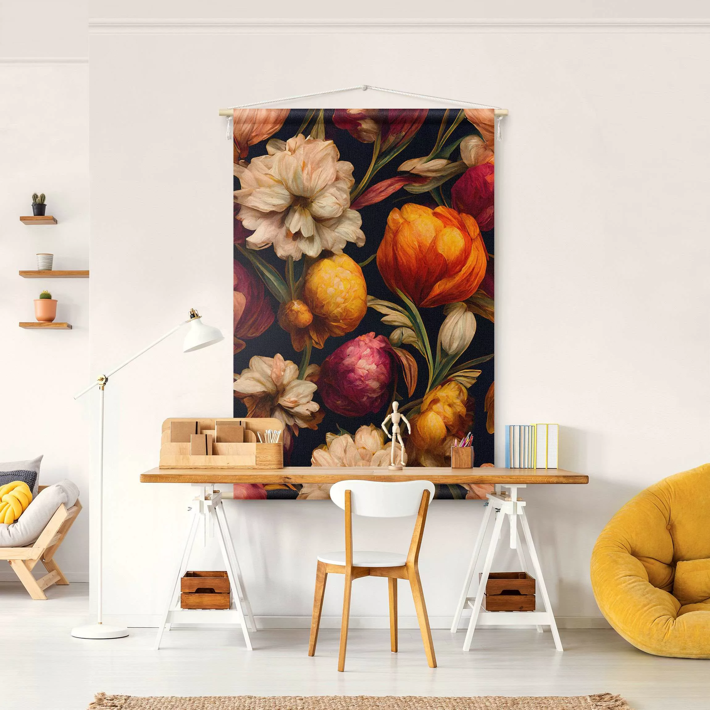 Wandteppich Warmes Bouquet günstig online kaufen