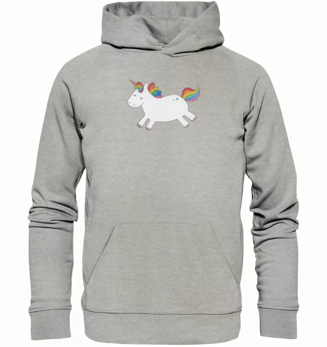 Mr. & Mrs. Panda Hoodie Größe L Einhorn Happy - Heather Grey - Geschenk, wi günstig online kaufen