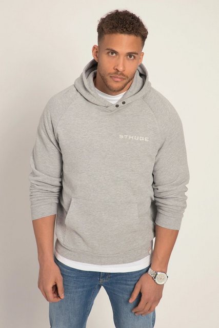 STHUGE Sweatshirt STHUGE Hoodie Melange-Sweat Brustprint günstig online kaufen