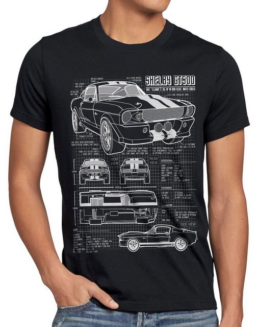 style3 T-Shirt GT500 Eleanor mustang muscle car bullit shelby pony ford mc günstig online kaufen