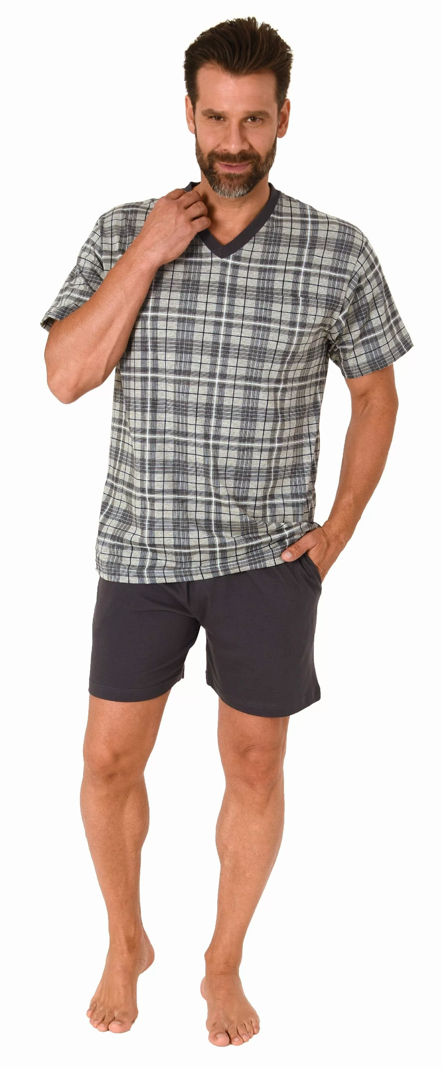 Normann Pyjama Herren kurzarm Schlafanzug Shorty günstig online kaufen