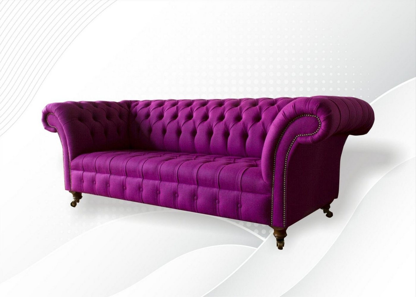 JVmoebel Chesterfield-Sofa Lila Chesterfield Couch Dreisitzer luxus moderne günstig online kaufen