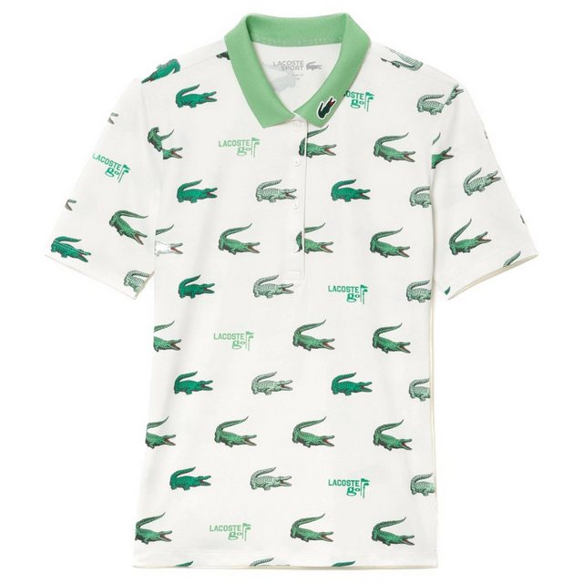 Lacoste Poloshirt Lacoste Logo Print Polo Weiss günstig online kaufen