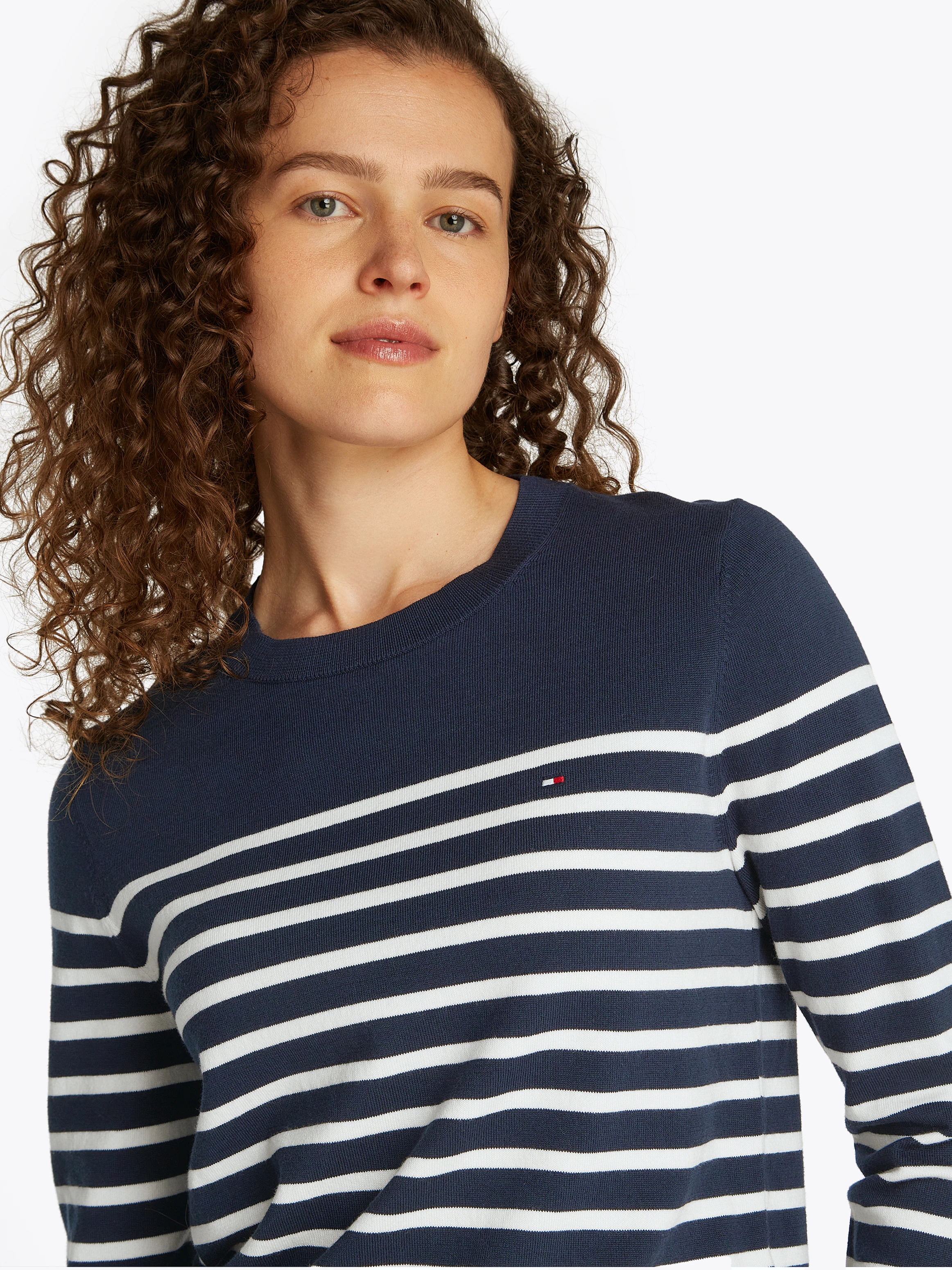 Tommy Hilfiger Rundhalspullover "CO JERSEY STITCH LS C-NK SWT", mit Logosti günstig online kaufen