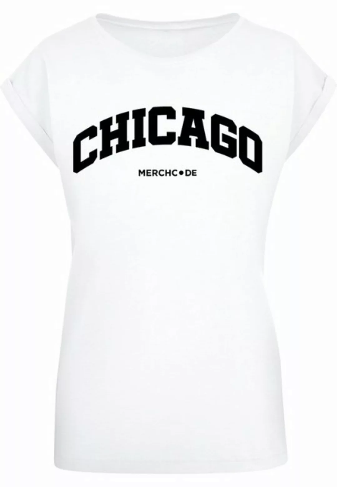 Merchcode T-Shirt Merchcode Damen Ladies Chicago Wording - T-Shirt (1-tlg) günstig online kaufen