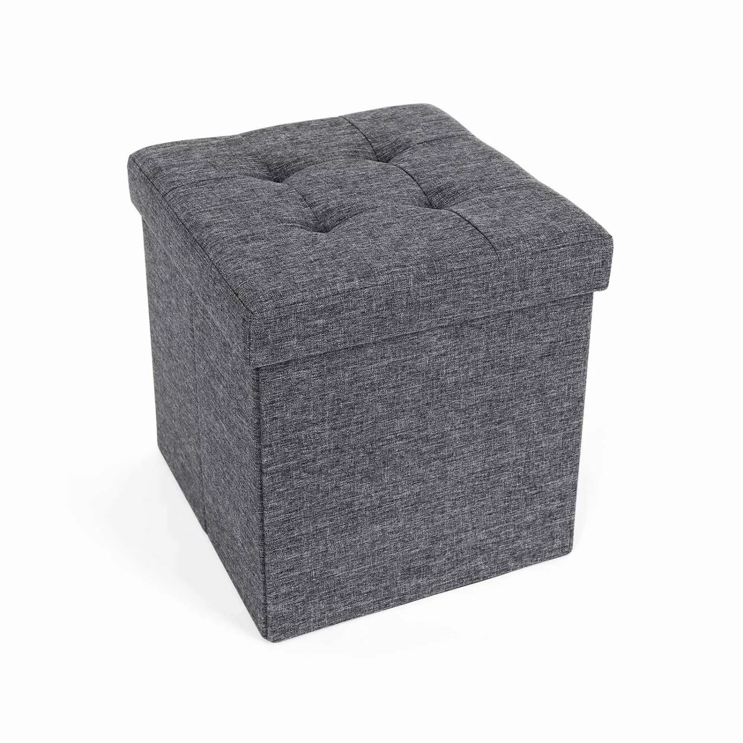 Songmics Sitzwürfel mit Stauraum 38 cm x 38 cm x 38 cm Grau günstig online kaufen