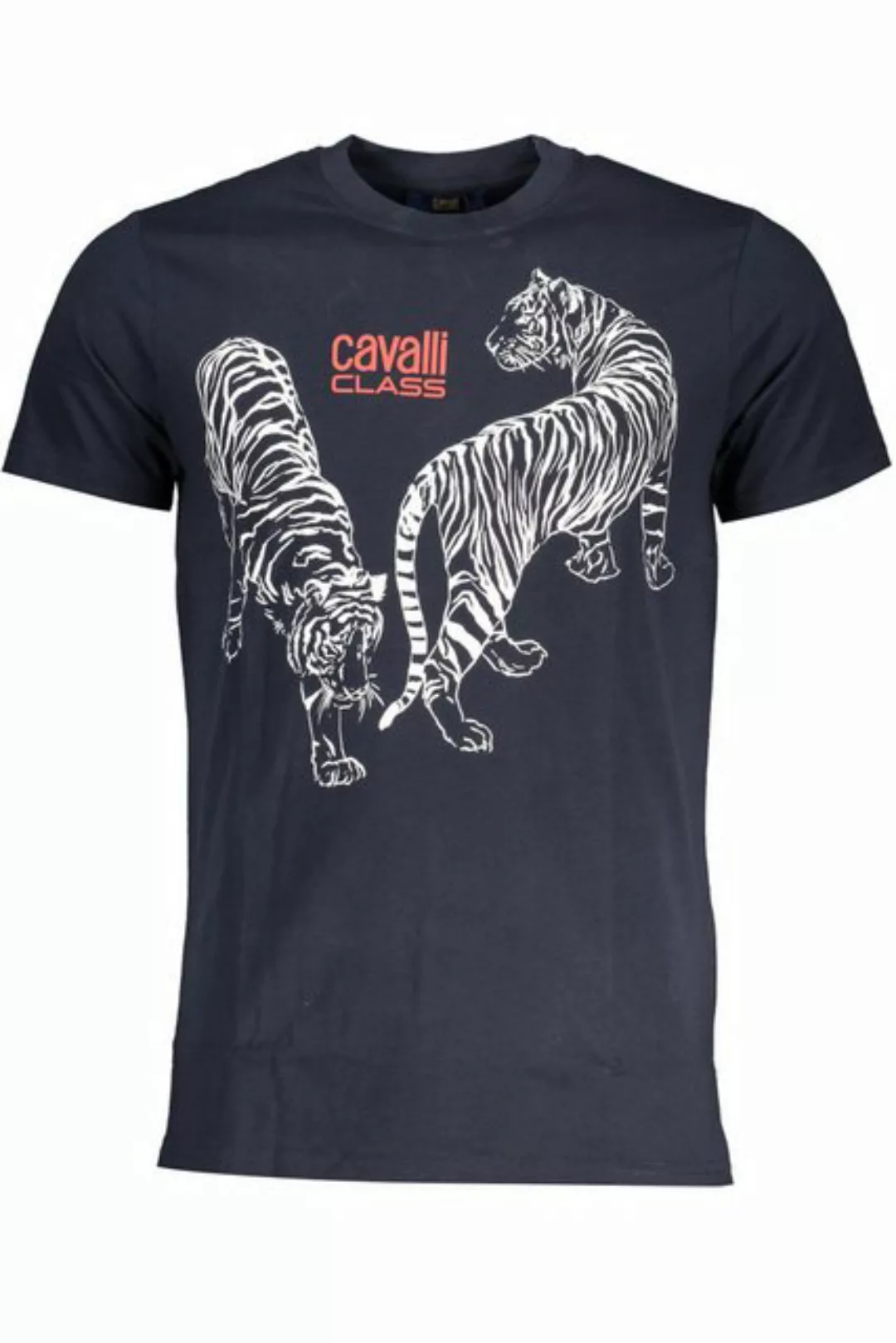 Cavalli Class T-Shirt Stylishes Kurzarm-Herren-T-Shirt in Blau mit günstig online kaufen