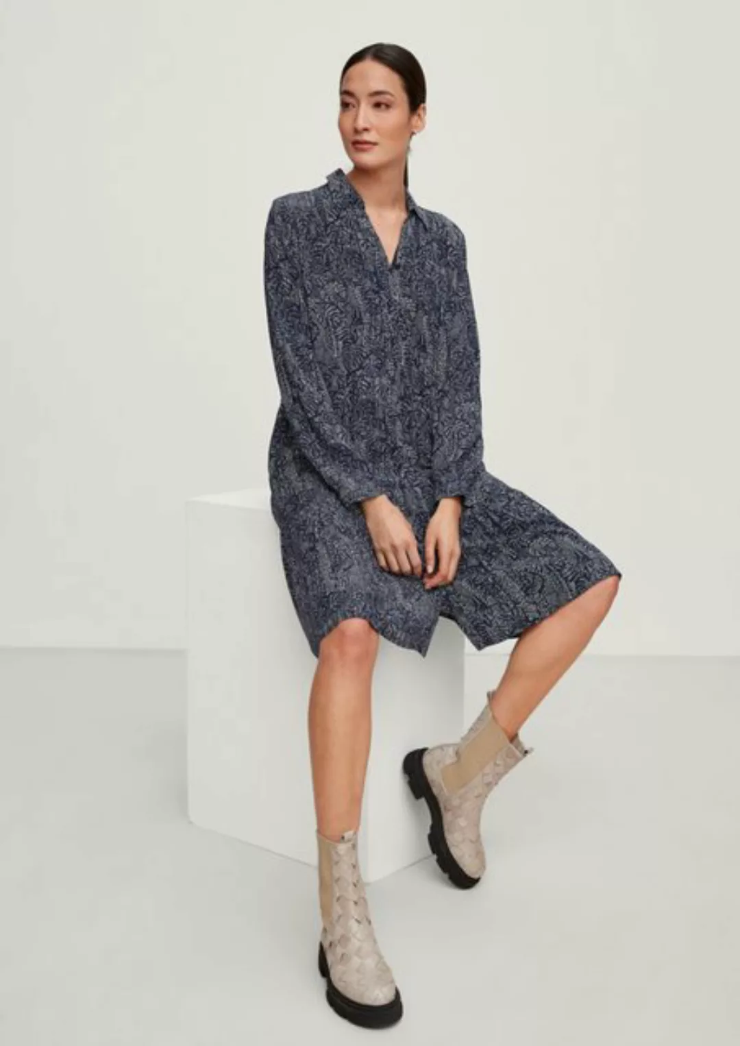 comma casual identity Minikleid Viskosekleid mit Allovermuster günstig online kaufen