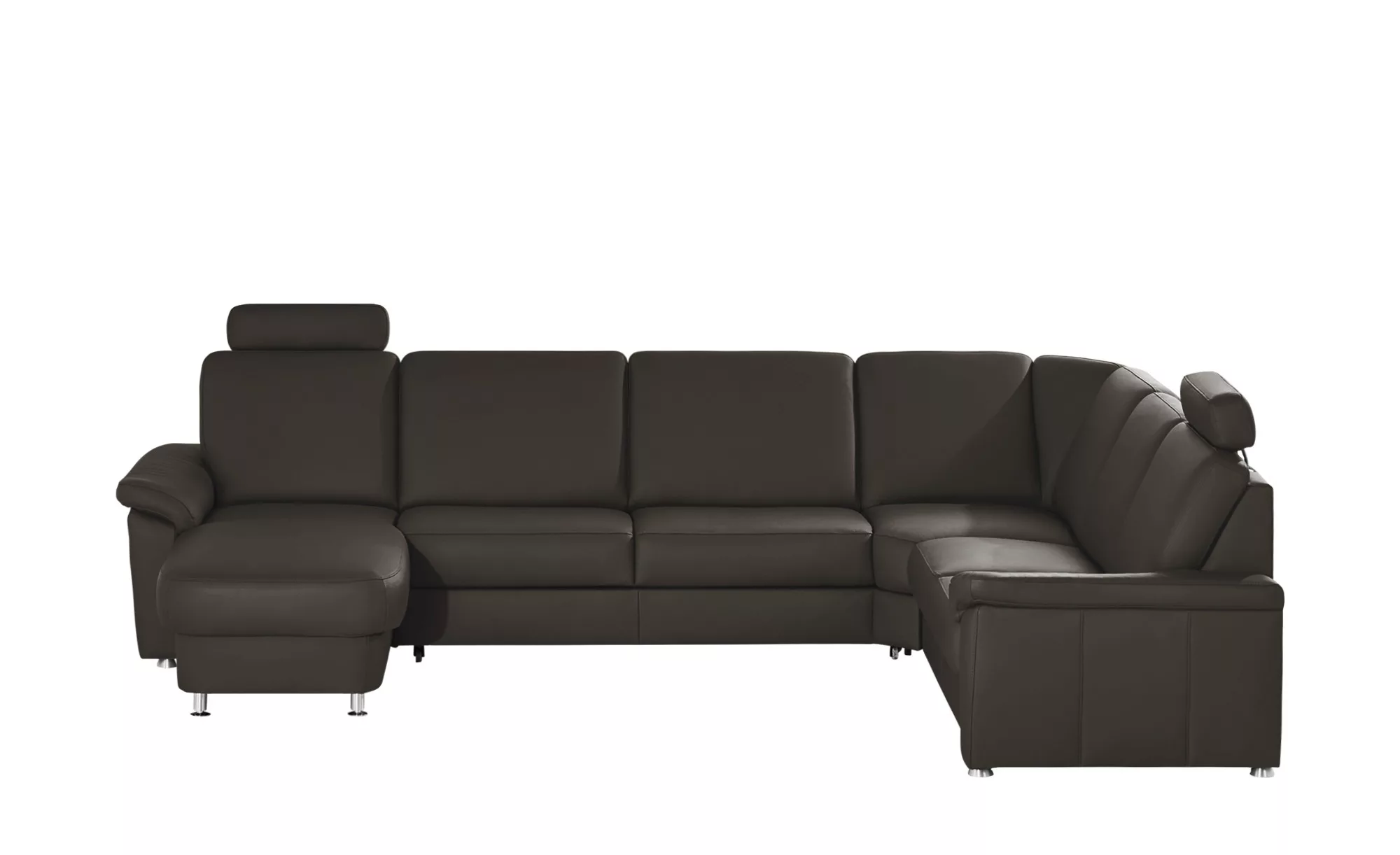 meinSofa Wohnlandschaft Leder Carolin ¦ braun ¦ Maße (cm): B: 336 H: 91 T: günstig online kaufen