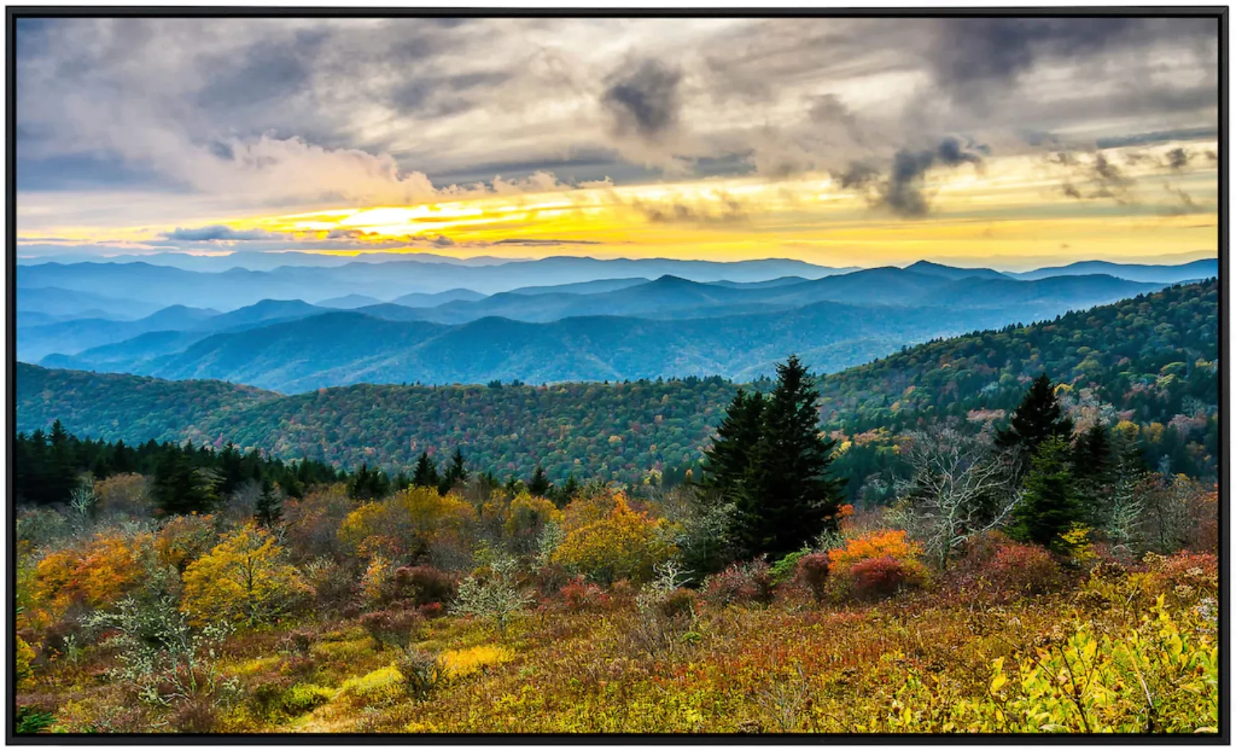 Papermoon Infrarotheizung »Herbst Sonnenuntergang Cowee Mountain« günstig online kaufen