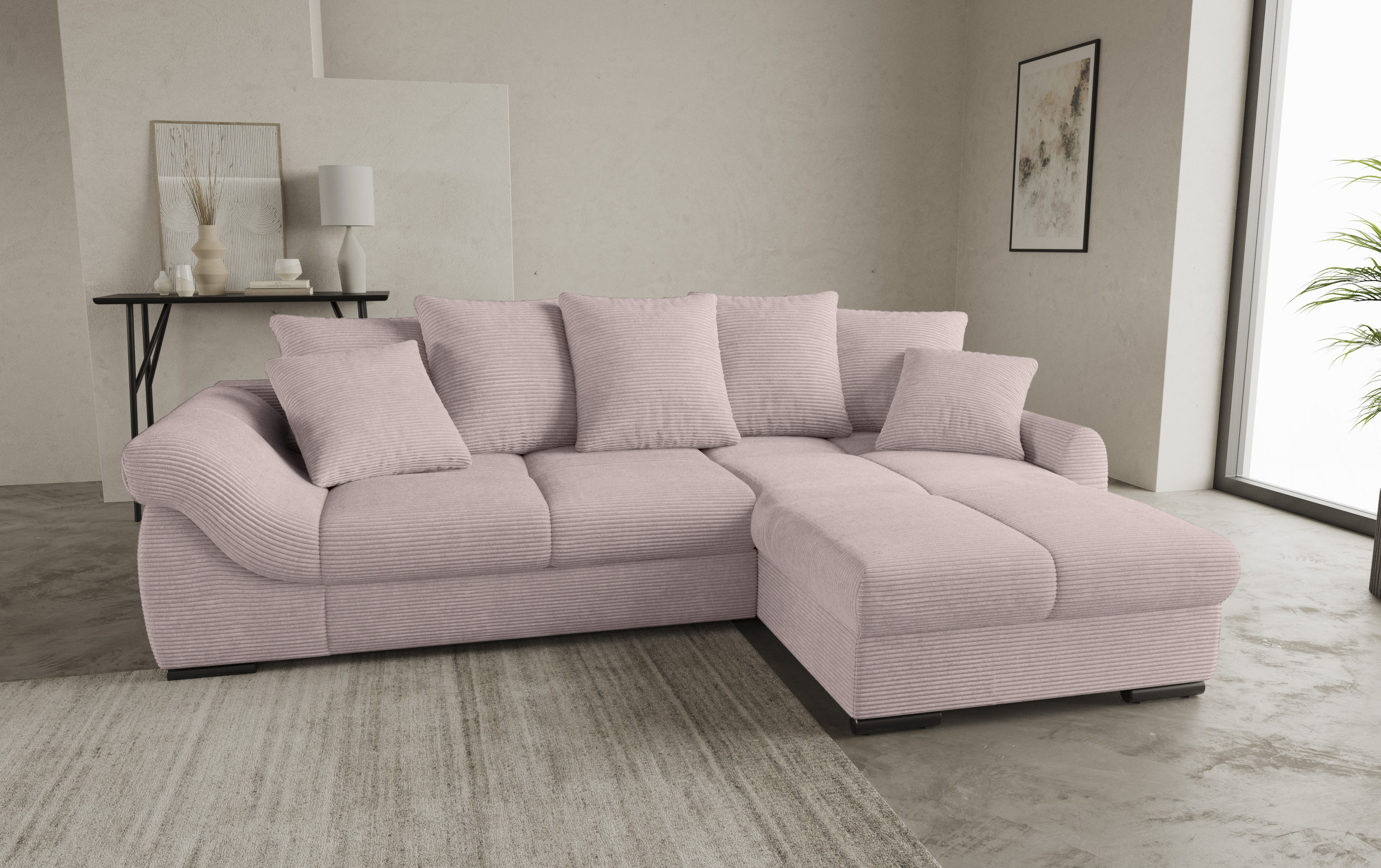 Mr. Couch Ecksofa "Livorno DuraFlex L-Form", inkl. Hochschläfer-Bettauszug, günstig online kaufen