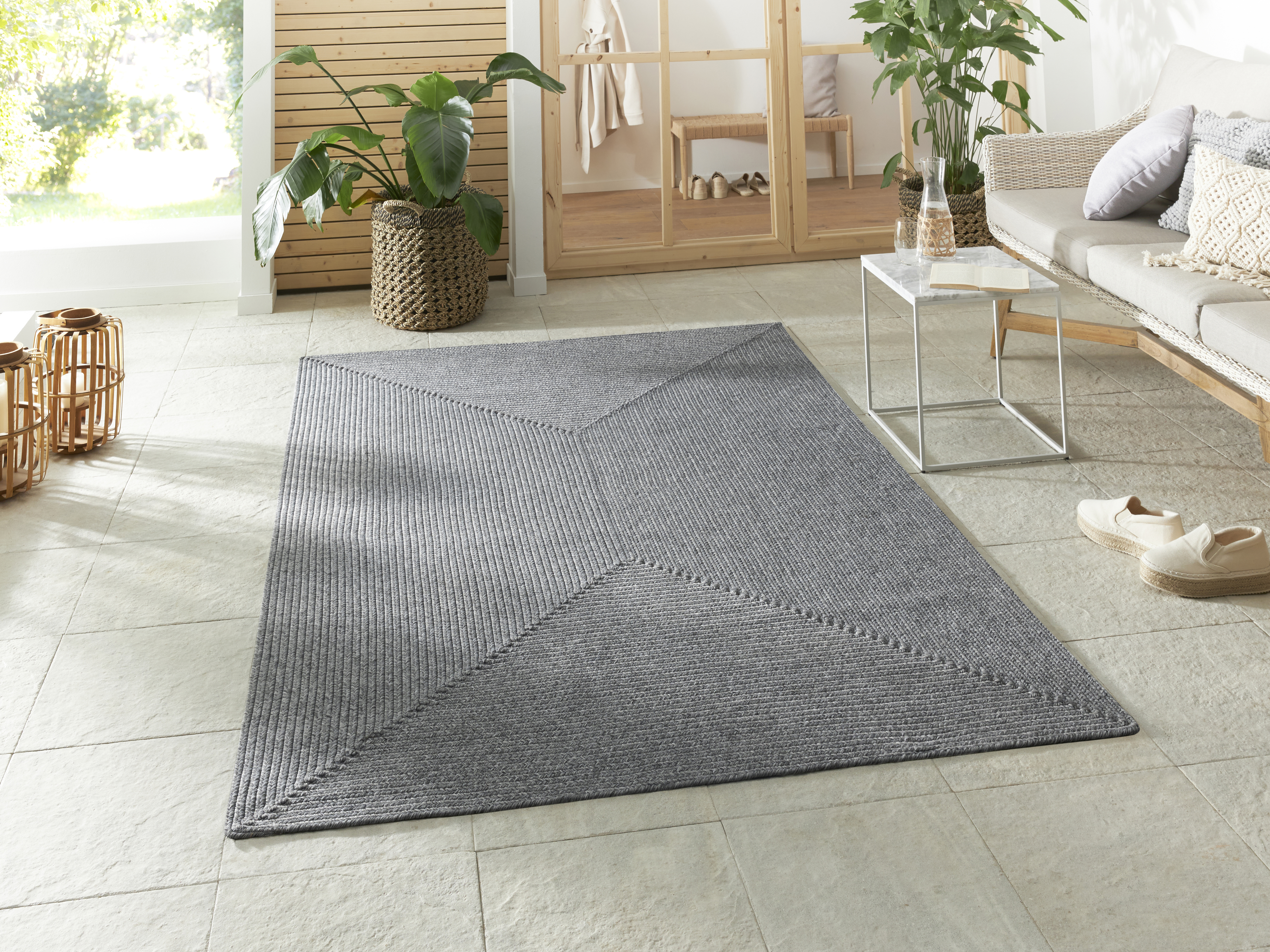 NORTHRUGS Teppich »Trenzado«, rechteckig, 10 mm Höhe, In- & Outdoor, Handma günstig online kaufen