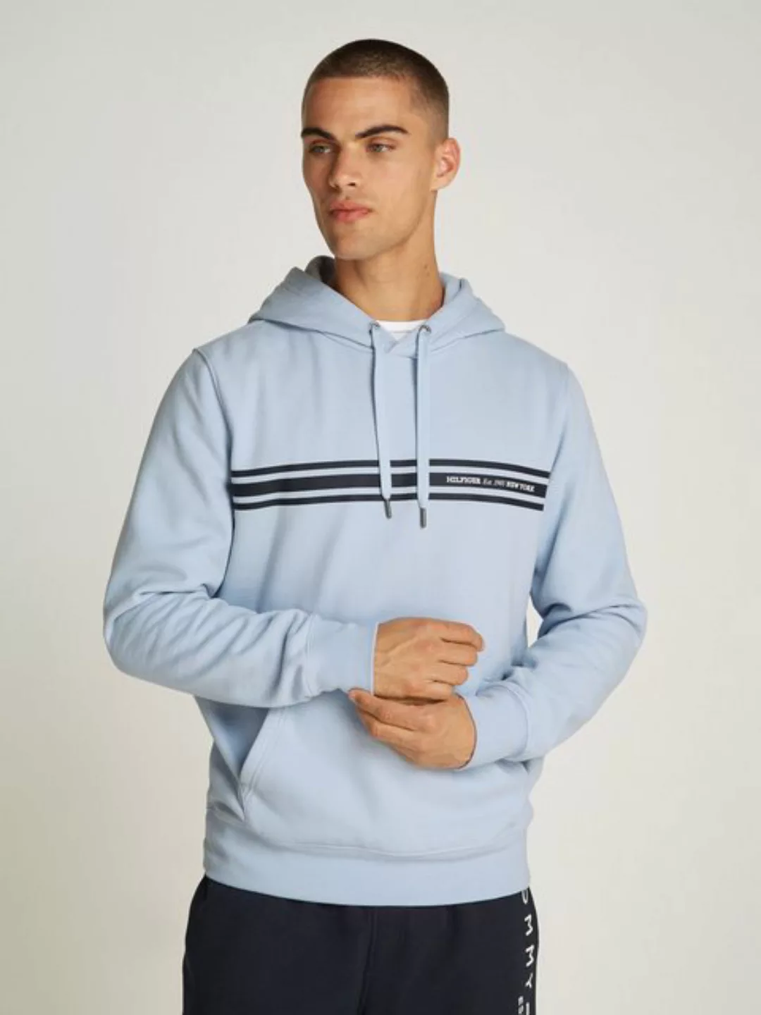 Tommy Hilfiger Kapuzensweatshirt CENTRAL CHEST STRIPE HOODY mit kontrastfar günstig online kaufen