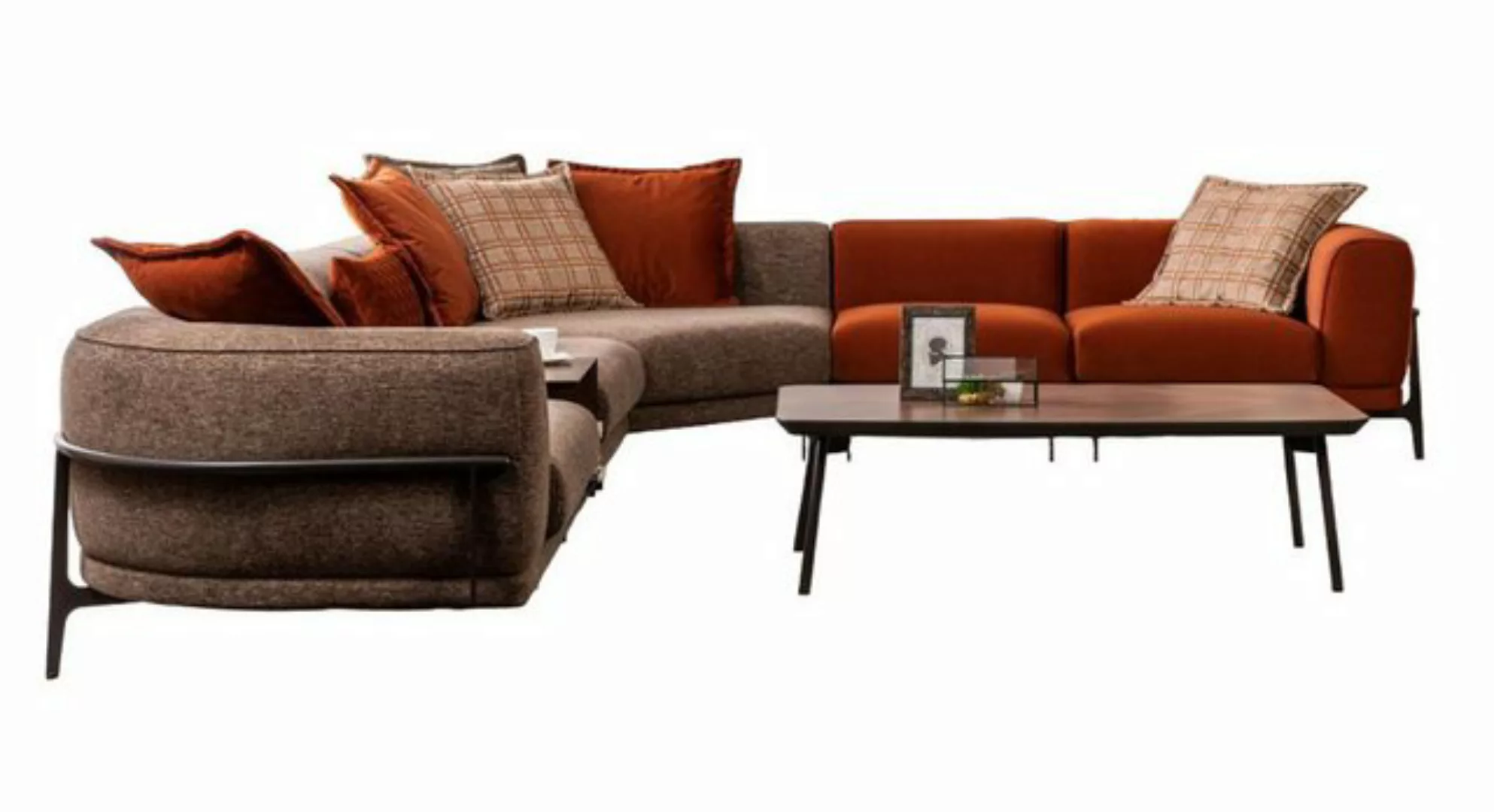 Xlmoebel Ecksofa Zeitgemäßes L-förmiges Sofa Polstermöbel Edelstahl Wohnzim günstig online kaufen