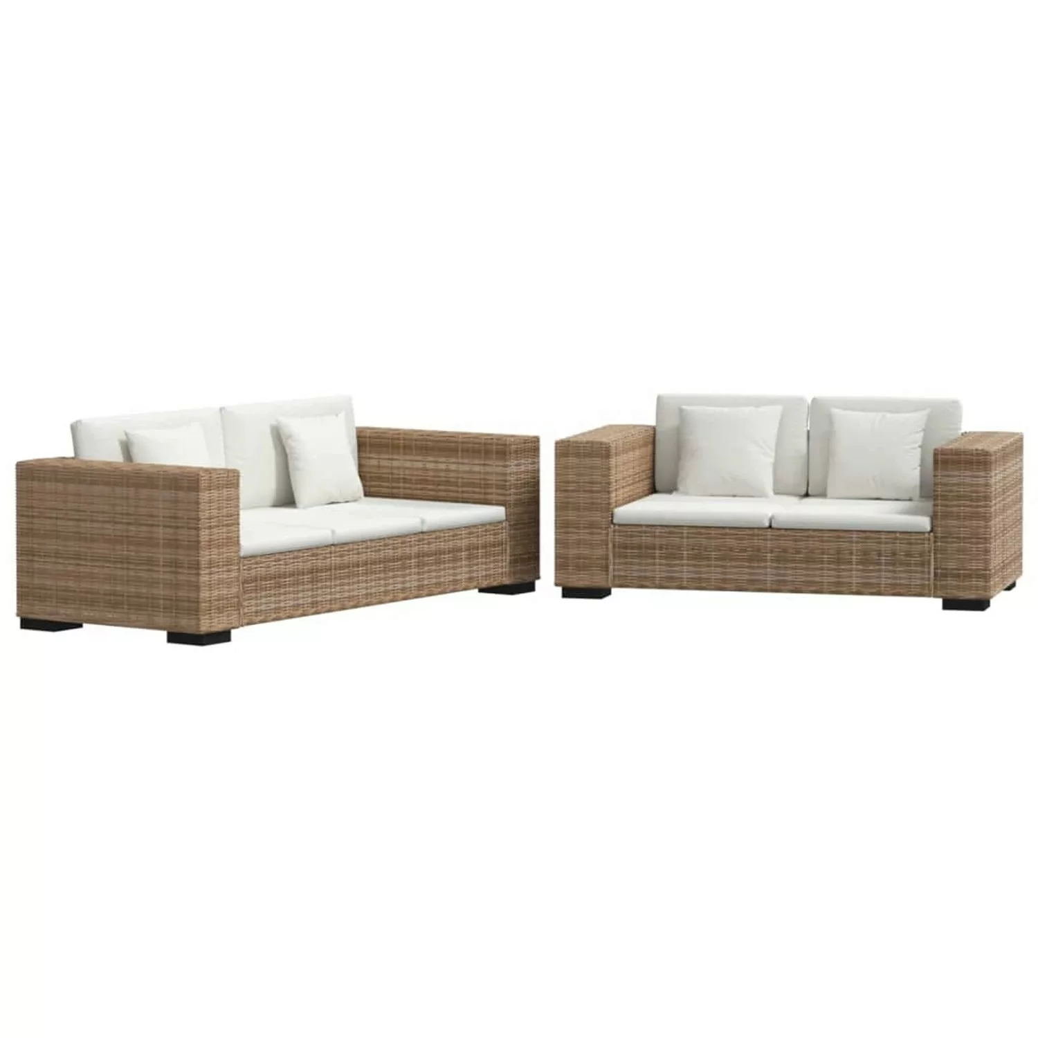 Sofa-set 2-sitzer Und 3-sitzer Echtes Rattan günstig online kaufen