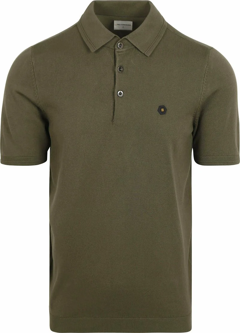 No Excess Half Zip Poloshirt Olivgrün - Größe 3XL günstig online kaufen