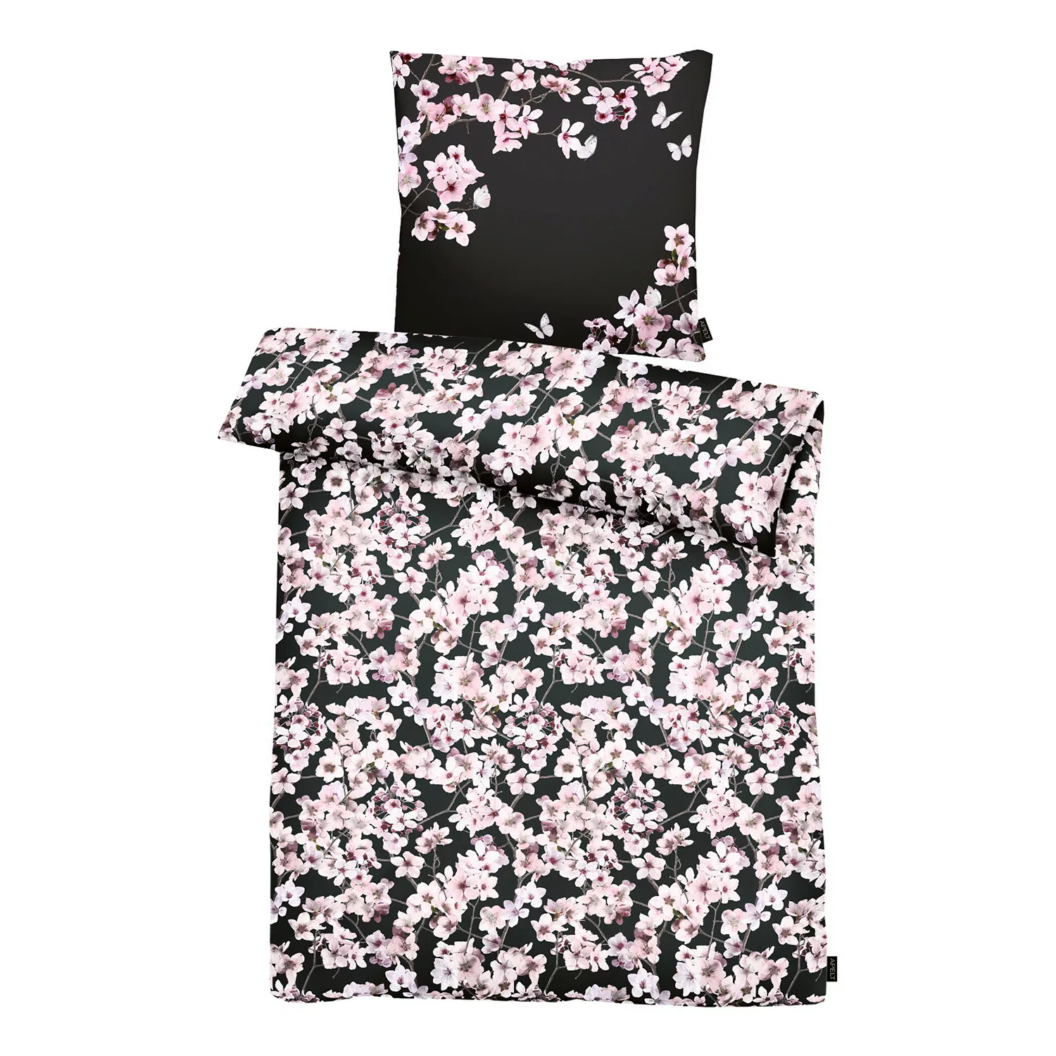 APELT Bettwäsche »Blossom«, (2 tlg.), kunstvoll gemalte Kirschblütenzweige, günstig online kaufen