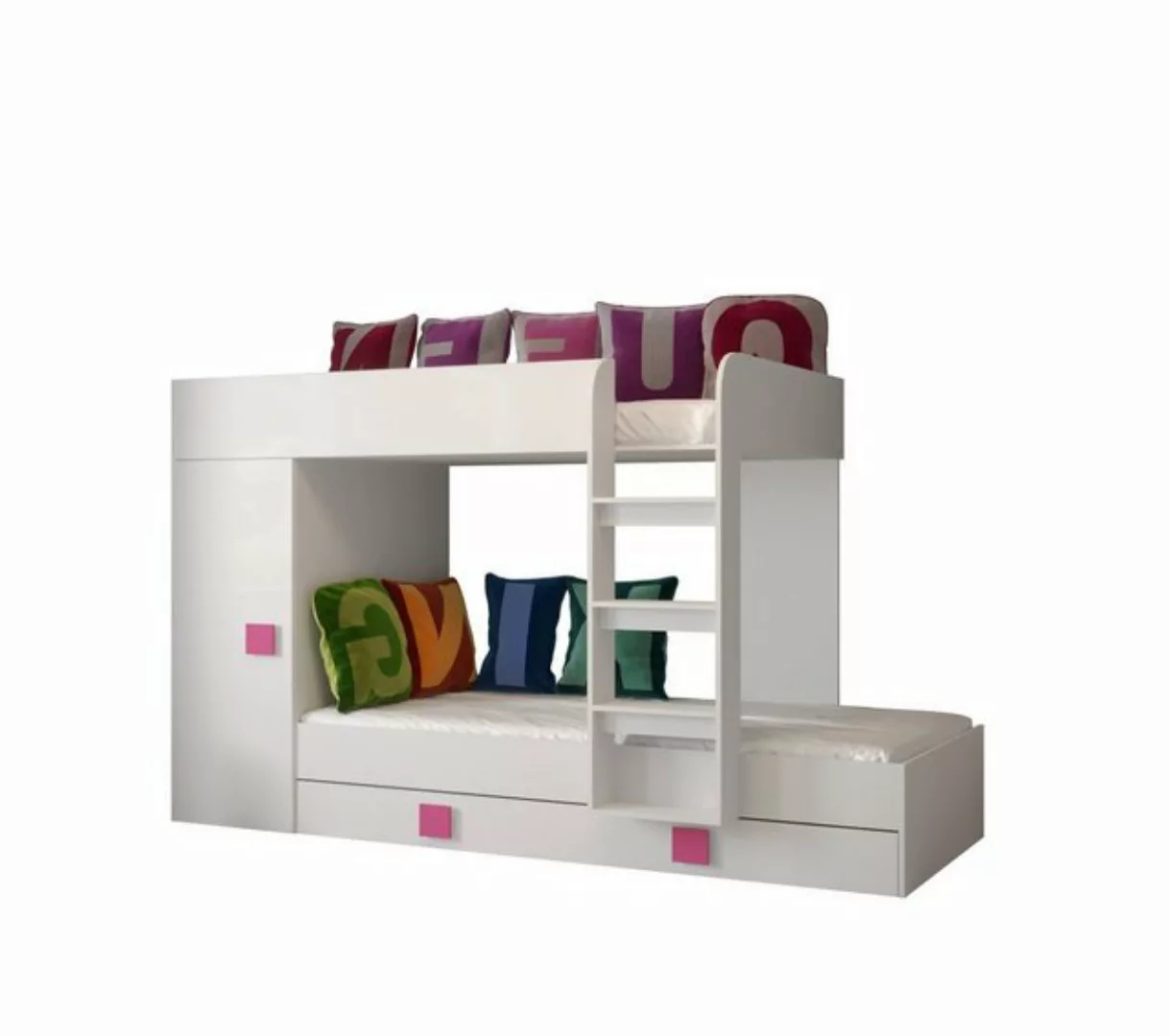 Unique Home Hochbett Hochbett TOL 2PG, mit Treppe, Schrank. Auch für 3 Kind günstig online kaufen