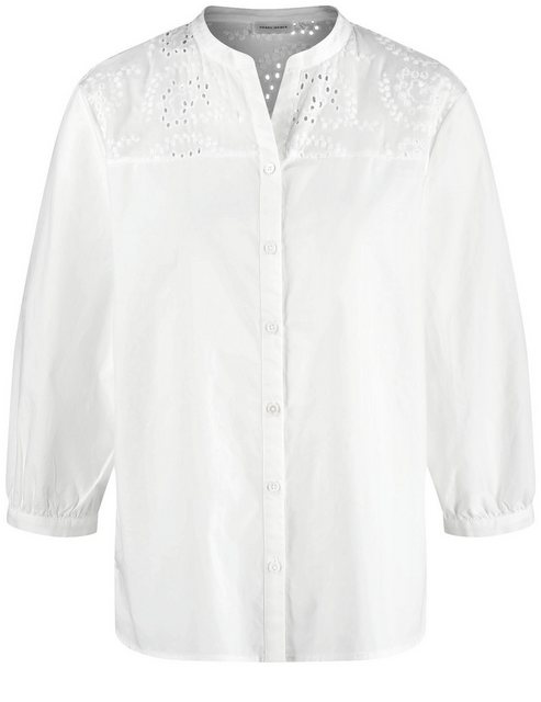 GERRY WEBER Klassische Bluse 3/4 Arm Bluse mit Lochstickerei günstig online kaufen