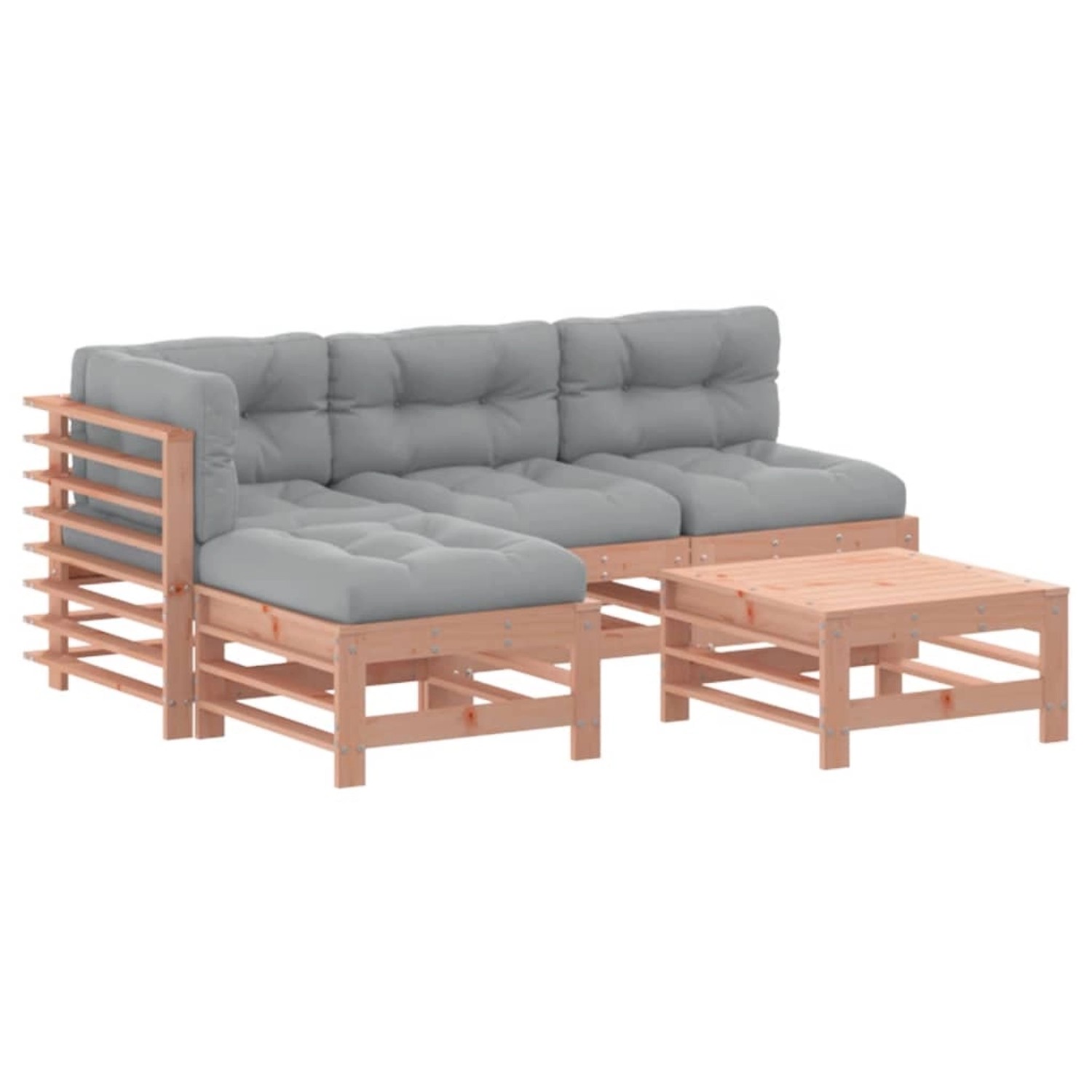 vidaXL 5-tlg Garten-Lounge-Set mit Kissen Massivholz Douglasie Modell 6 günstig online kaufen