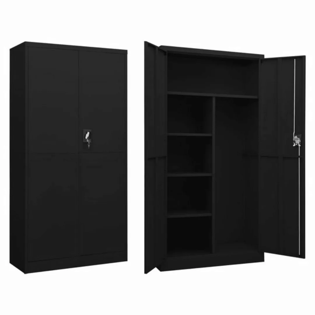 vidaXL Spind Schließfachschrank Schwarz 90x40x180 cm Stahl günstig online kaufen