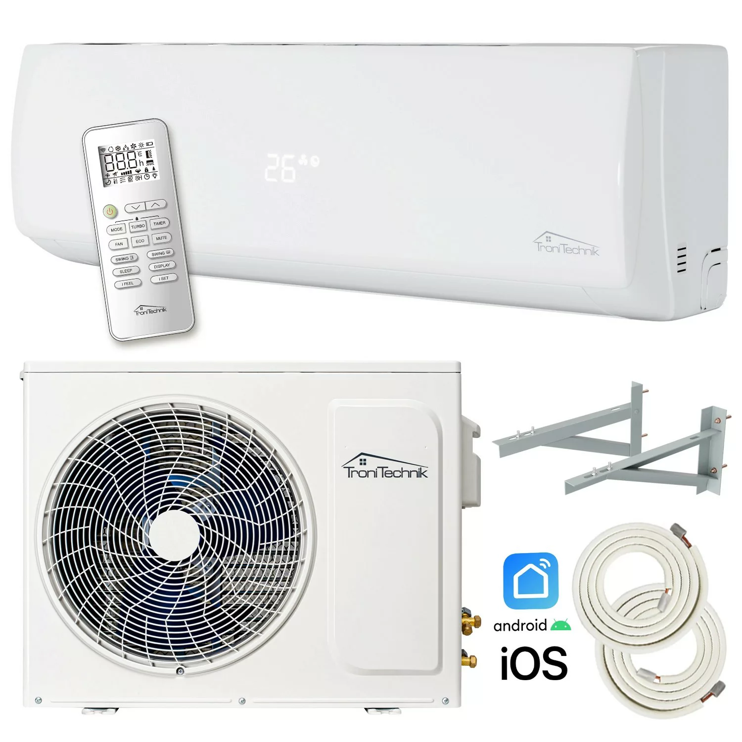 Tronitechnik Dalvik 2 Klimaanlage Set Split Mit Wifi/App Klimageraet - Kühl günstig online kaufen