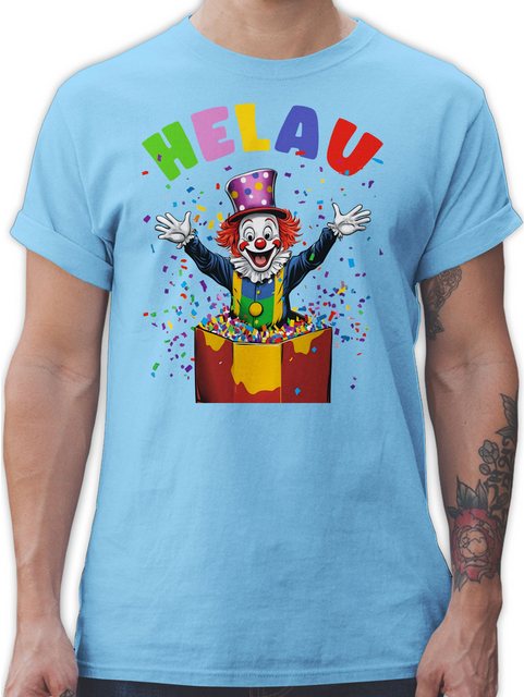 Shirtracer T-Shirt Helau Clown Kostüm Karneval I Fasching Clown lustig I Cl günstig online kaufen