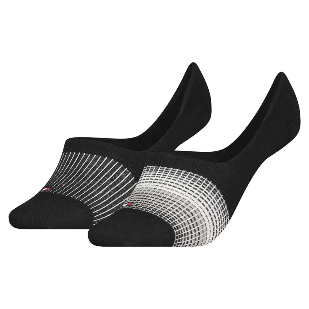 Tommy Hilfiger Footie Gradient Stripe Socken 2 Paare EU 35-38 Black günstig online kaufen