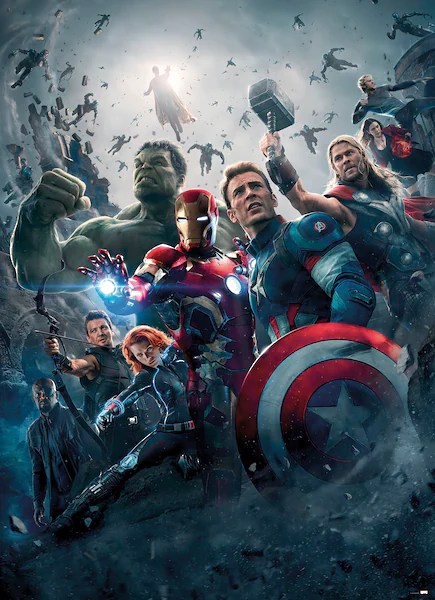 Komar Fototapete »Avengers-Age-of-Ultron-Movie-Poster - Größe 184 x 254 cm« günstig online kaufen