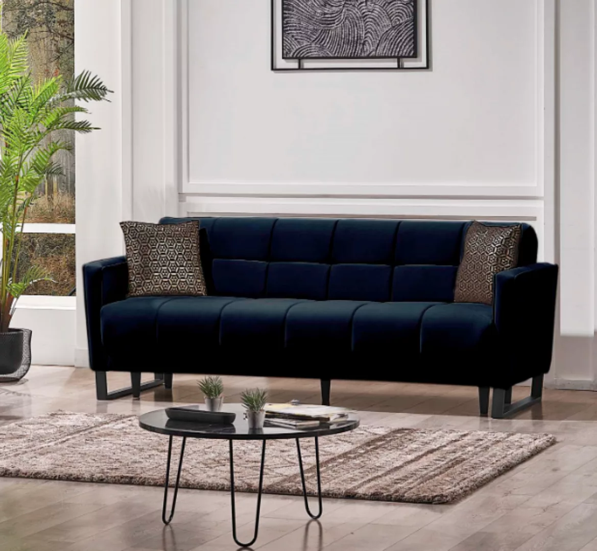 3-Sitzer Sofa ELTON von Seher Bomis Microfaser soft schwarz günstig online kaufen