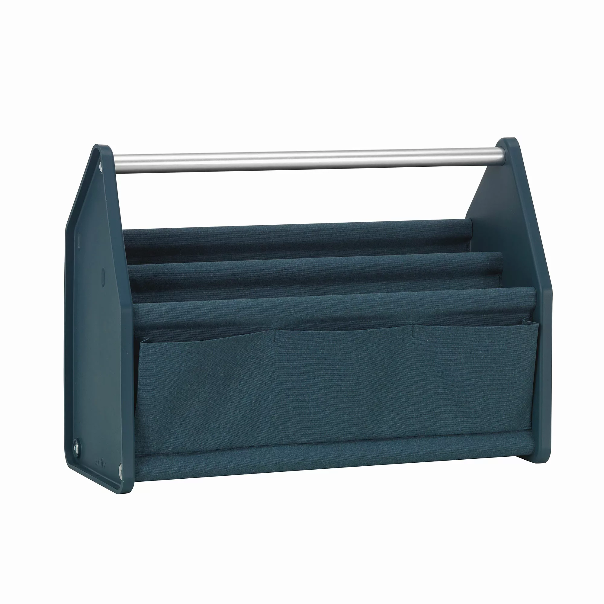 Korb Locker Box textil blau / Tragbarer Büro-Ordnungshelfer - Stoff / L 46, günstig online kaufen