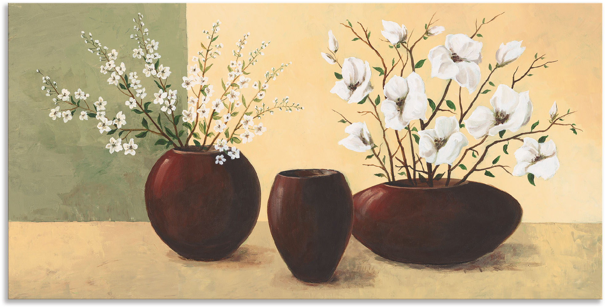 Artland Wandbild »Magnolien«, Vasen & Töpfe, (1 St.), als Alubild, Outdoorb günstig online kaufen