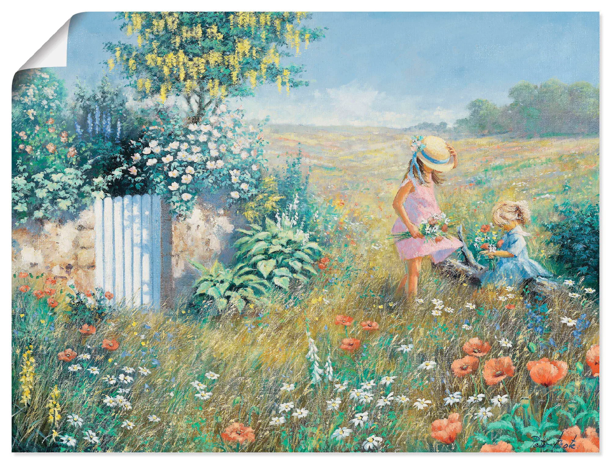 Artland Wandbild "Außerhalb des Gartens", Garten, (1 St.), als Leinwandbild günstig online kaufen
