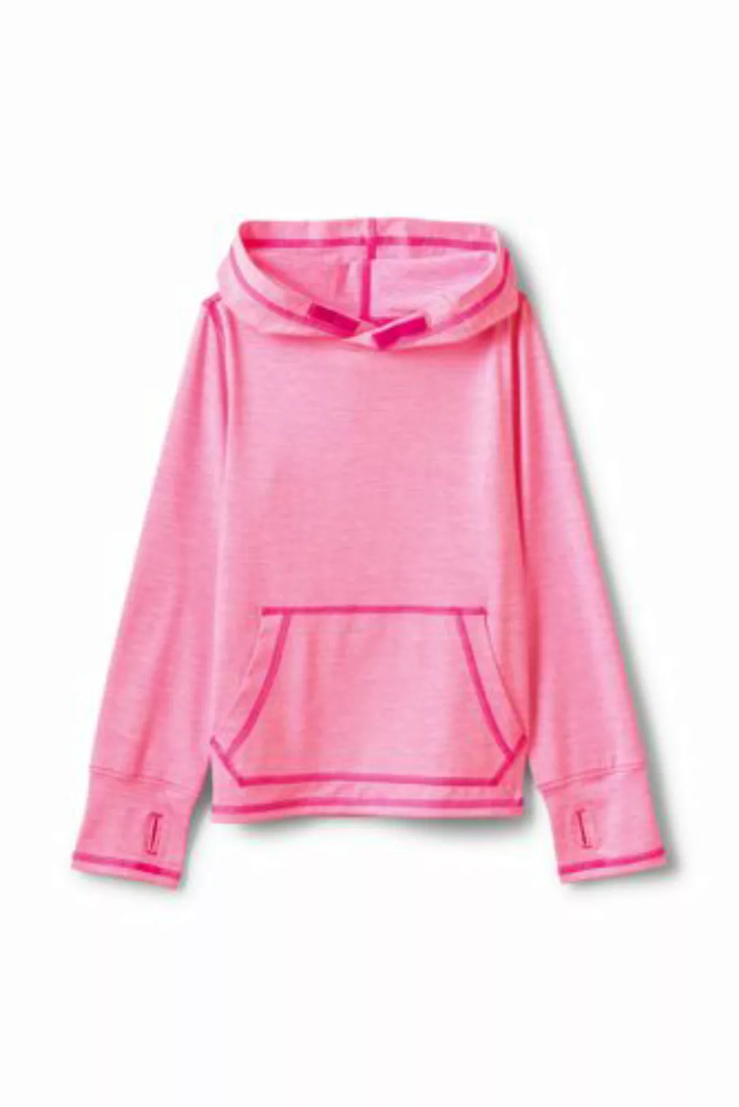 Aktiv-Kapuzenshirt, Größe: 128-134, Pink, Polyester-Mischung, by Lands' End günstig online kaufen