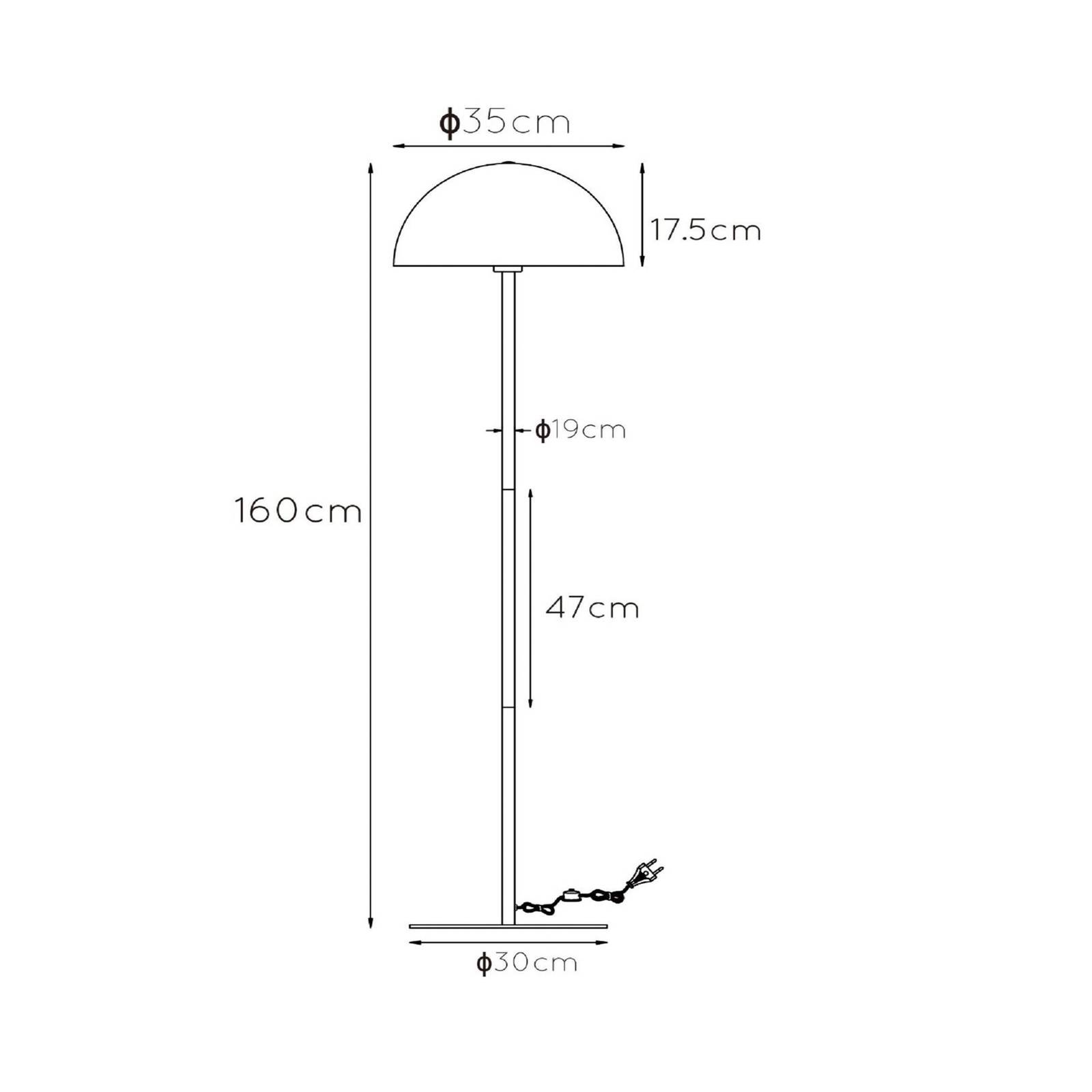 Stehleuchte Siemon aus Stahl, Ø 35 cm, blau günstig online kaufen