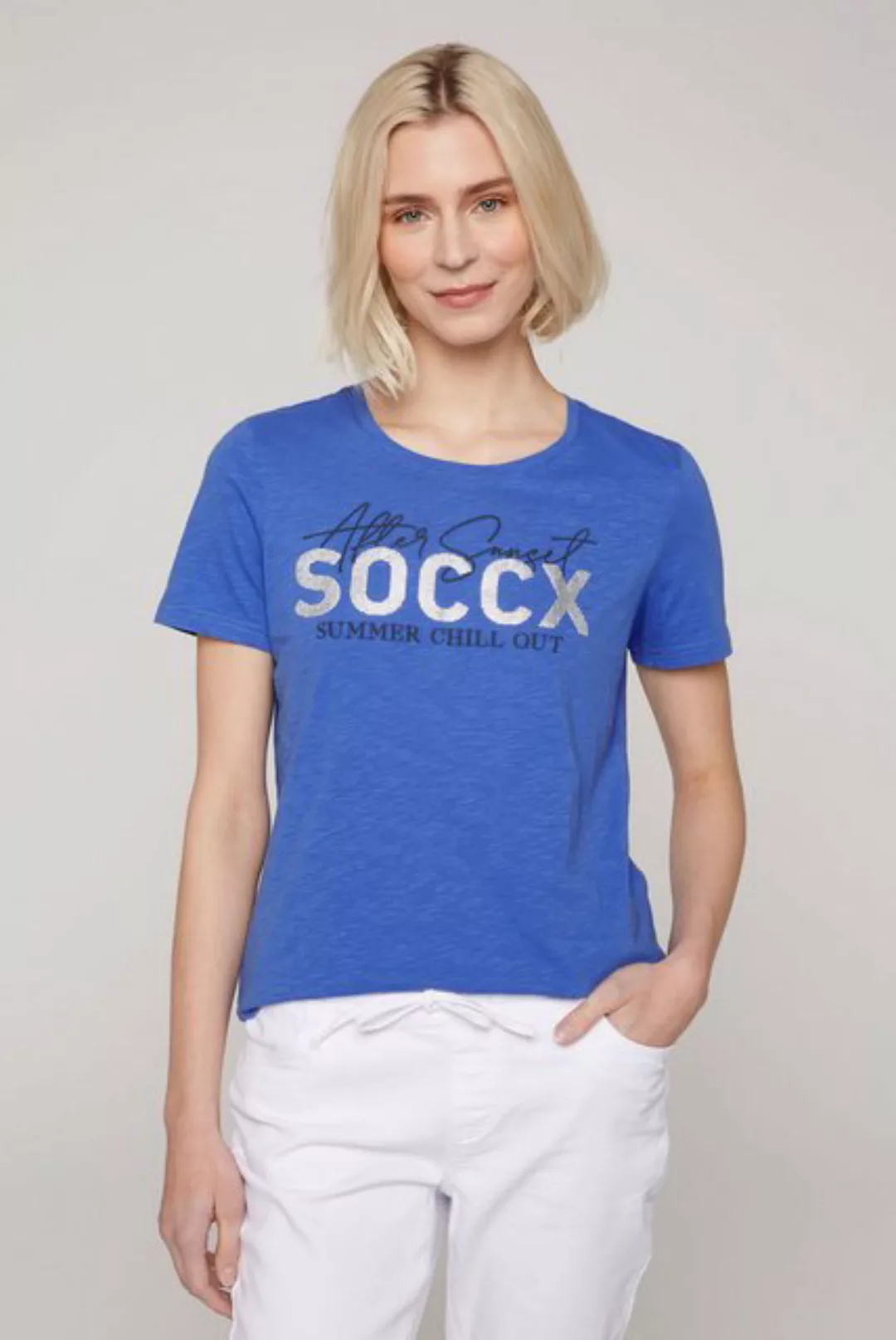 SOCCX Rundhalsshirt aus Baumwolle günstig online kaufen