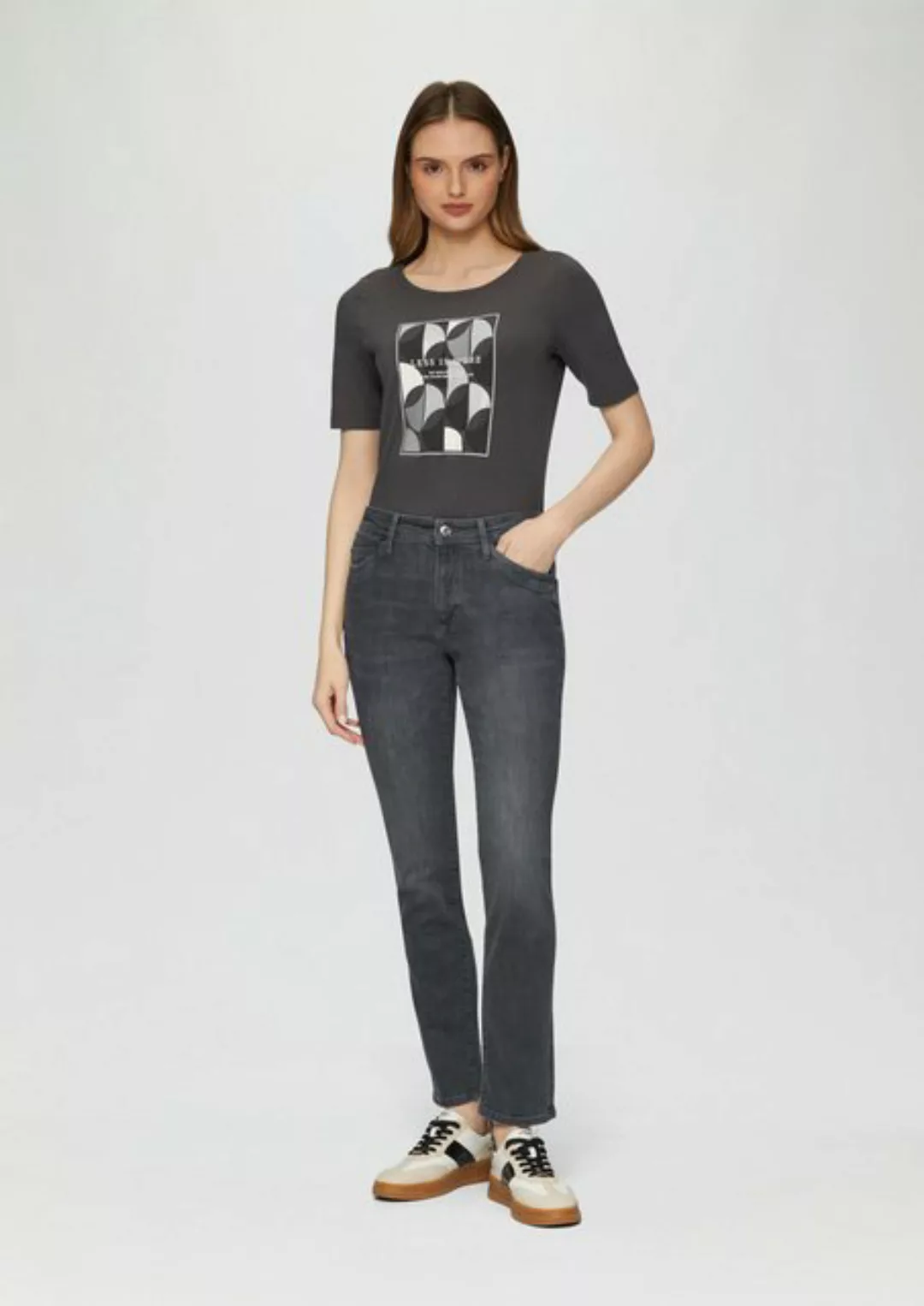 s.Oliver 5-Pocket-Jeans Jeans Betsy / Slim Fit / Mid Rise / Slim Leg Reißve günstig online kaufen