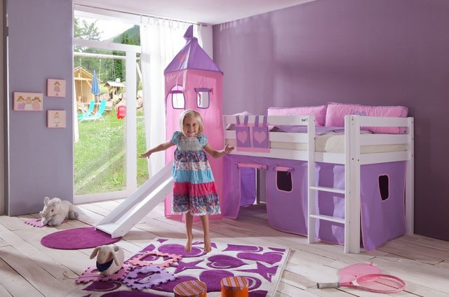 Natur24 Kinderbett Einzelbett Alex Buche massiv 90x200 cm Weiß lackiert mit günstig online kaufen