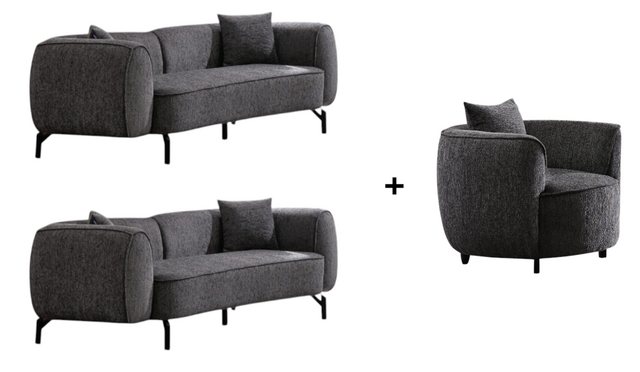 BENEDO MÖBEL Polstergarnitur Paula Sofa Handarbeit Massivholz Hochwertiger günstig online kaufen