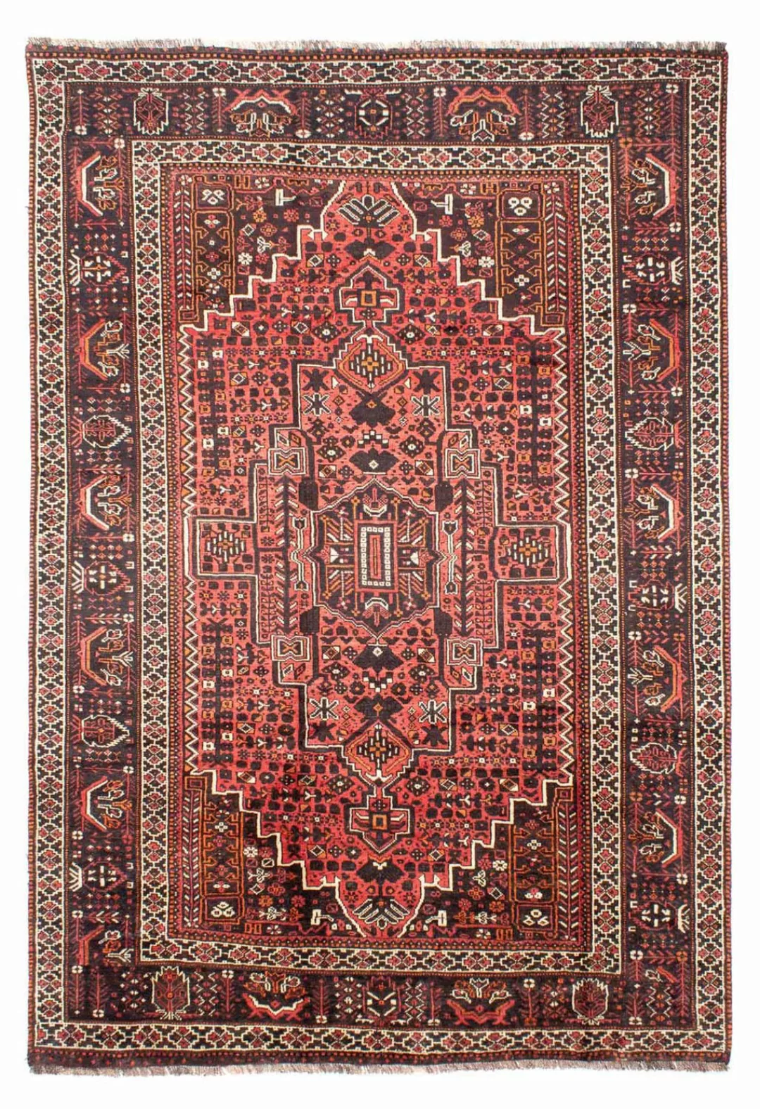 morgenland Wollteppich »Shiraz Medaillon Rosso chiaro 310 x 213 cm«, rechte günstig online kaufen