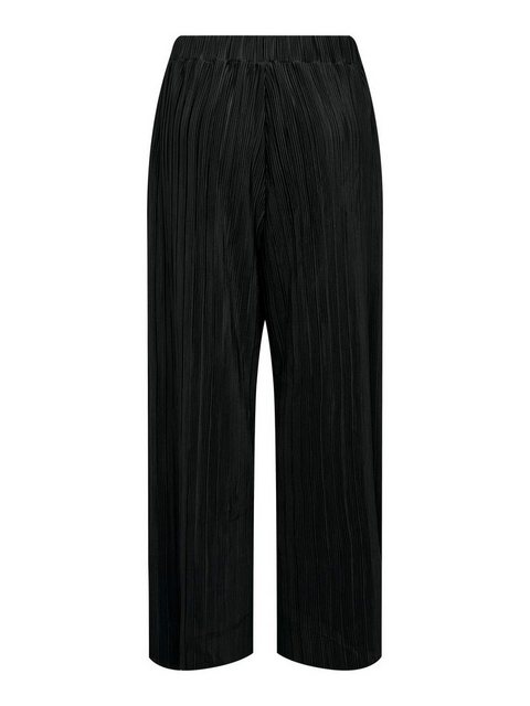 ONLY Stoffhose Hose Wide Leg elastischer Bund plissiert 7770 in Schwarz günstig online kaufen