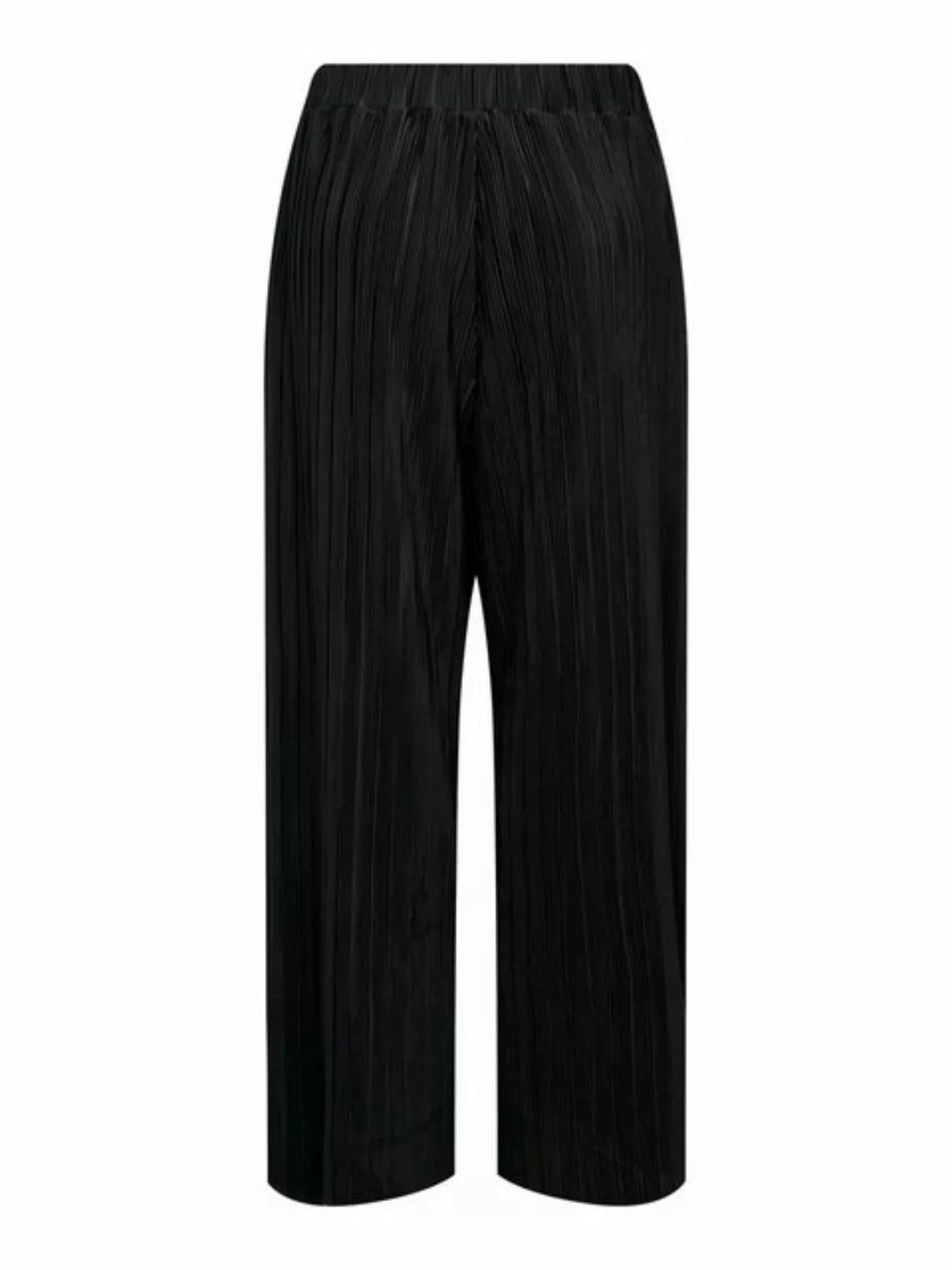 ONLY Stoffhose Hose Wide Leg elastischer Bund plissiert 7770 in Schwarz günstig online kaufen