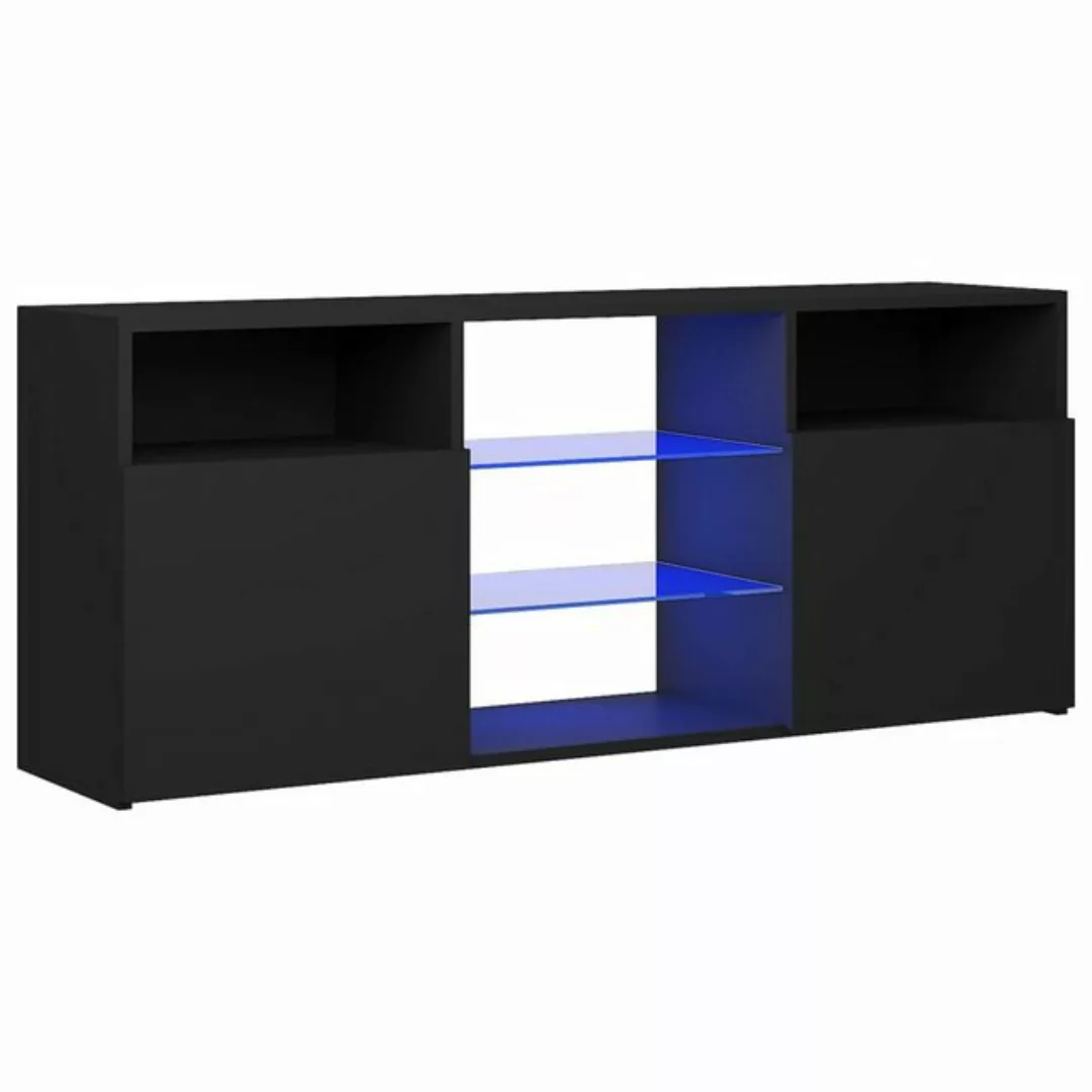 VidaXL TV-Schrank mit LED-Leuchten Schwarz 120x30x50 cm günstig online kaufen