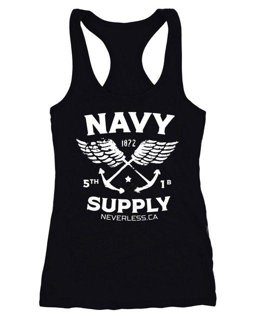 Neverless Tanktop Damen Tank-Top Nautical Maritim mit Flügeln Navy Supply R günstig online kaufen