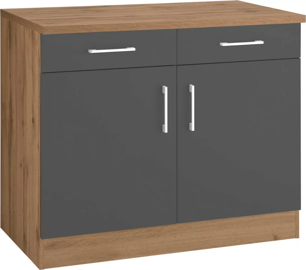 KOCHSTATION Unterschrank "KS-Colmar", 100 cm, mit Metallgriff, für viel Sta günstig online kaufen