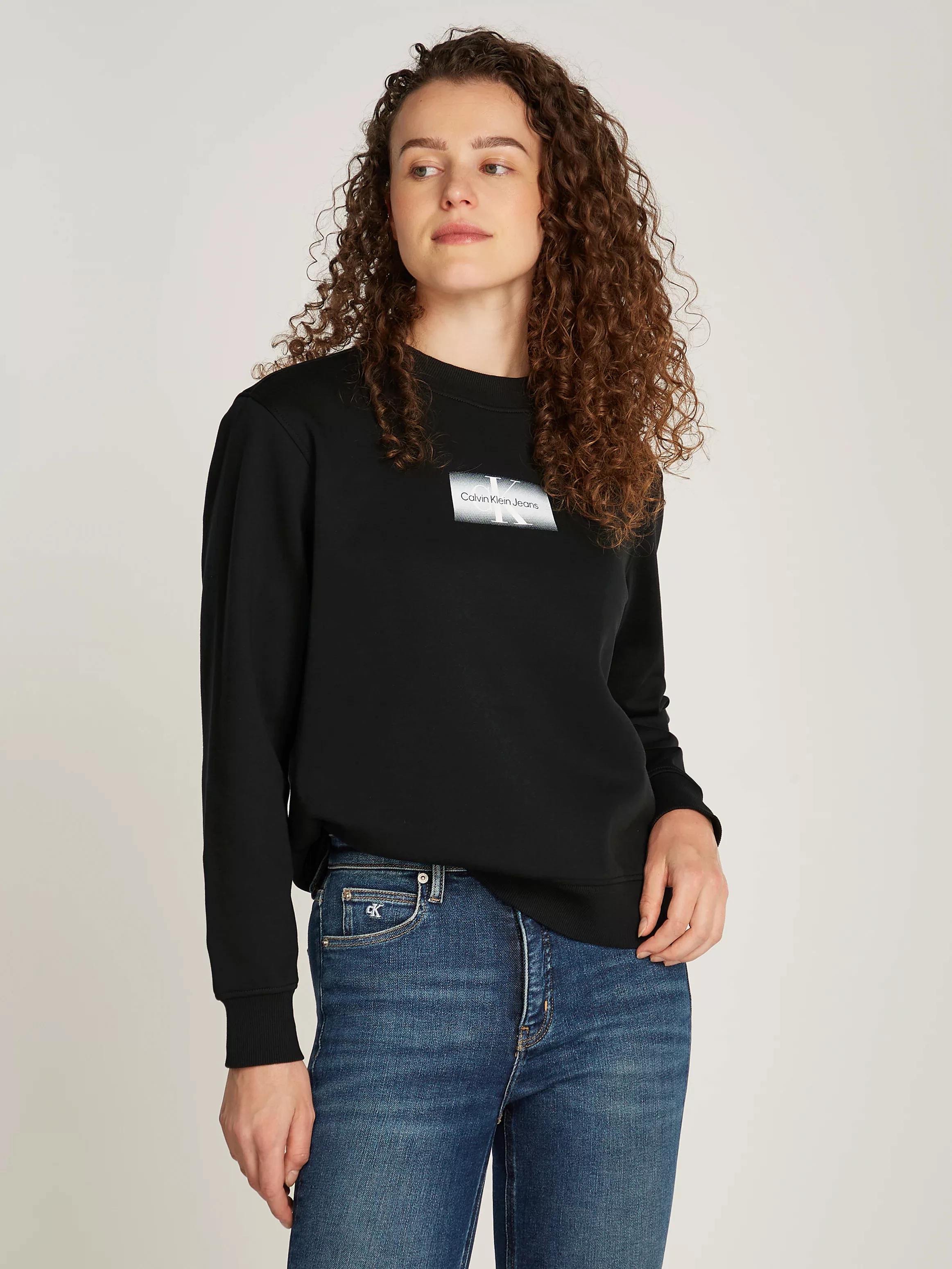 Calvin Klein Jeans Sweatshirt "OUTLINED CK REGULAR CN", mit Logodruck günstig online kaufen