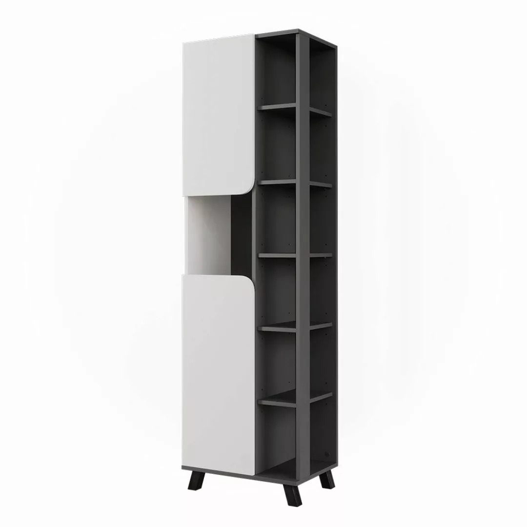 Vicco Hochschrank Karen, Anthrazit/Weiß, 50 x günstig online kaufen