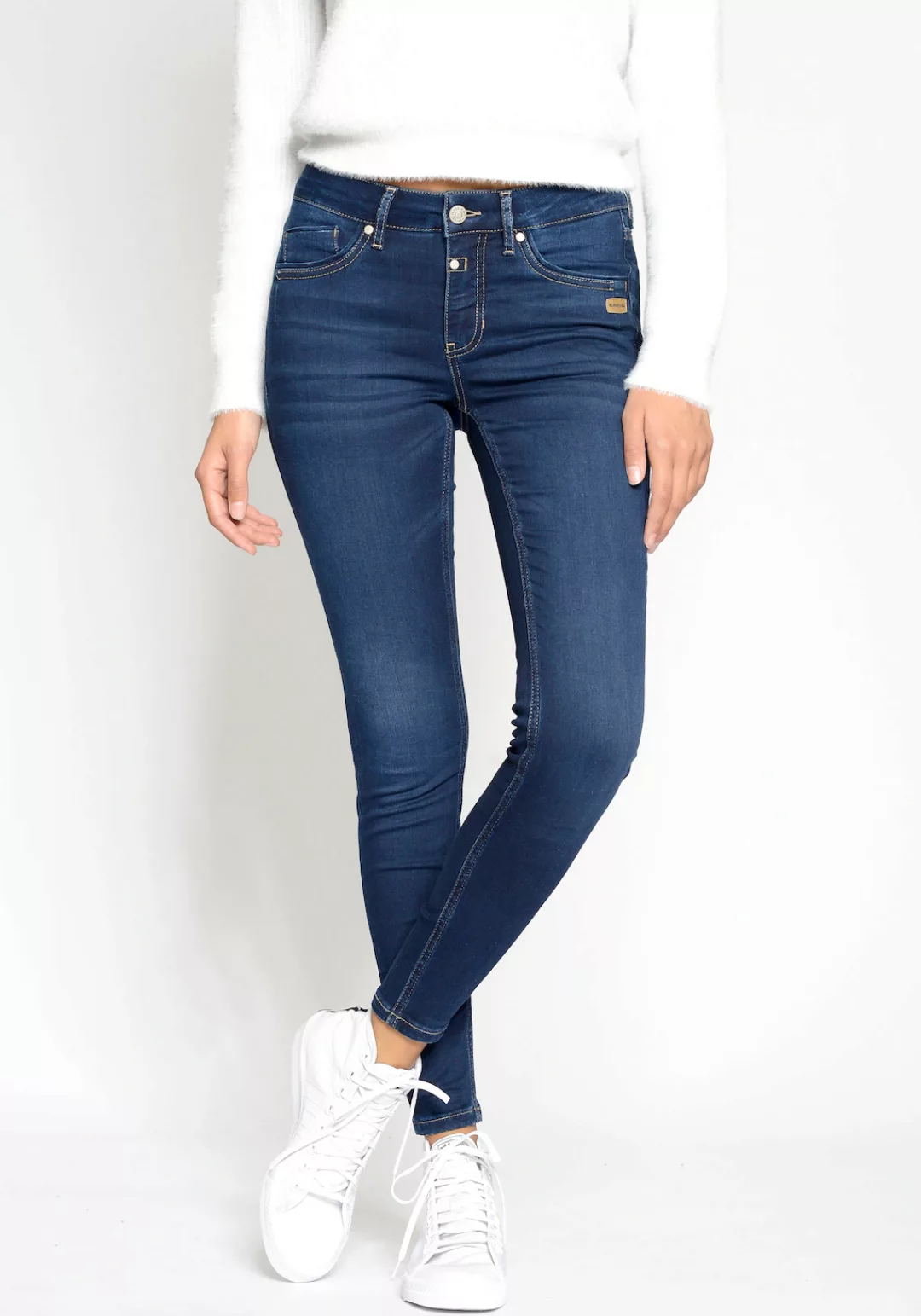 GANG Skinny-fit-Jeans "94LAYLA", mit Used-Effekten günstig online kaufen