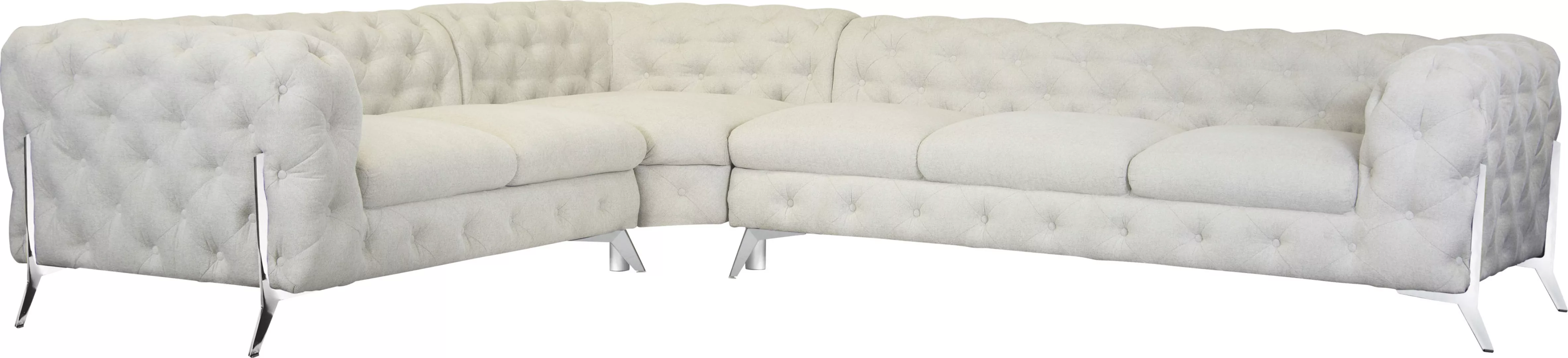 Leonique Chesterfield-Sofa »Amaury L-Form«, großes Ecksofa, Chesterfield-Op günstig online kaufen